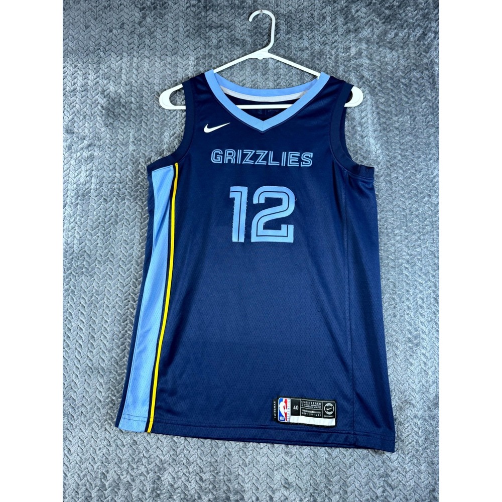 Nike Jersey Mens 40 Blue Memphis Grizzlies Ja Morant #12 NBA Basketball Athletic